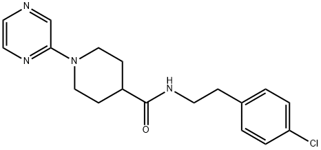 4-Piperidinecarboxamide,N-[2-(4-chlorophenyl)ethyl]-1-pyrazinyl-(9CI) 结构式