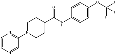 4-Piperidinecarboxamide,1-pyrazinyl-N-[4-(trifluoromethoxy)phenyl]-(9CI) 结构式