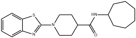 4-Piperidinecarboxamide,1-(2-benzothiazolyl)-N-cycloheptyl-(9CI) 结构式