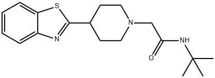 1-Piperidineacetamide,4-(2-benzothiazolyl)-N-(1,1-dimethylethyl)-(9CI) 结构式