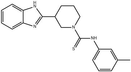 1-Piperidinecarbothioamide,3-(1H-benzimidazol-2-yl)-N-(3-methylphenyl)-(9CI) 结构式