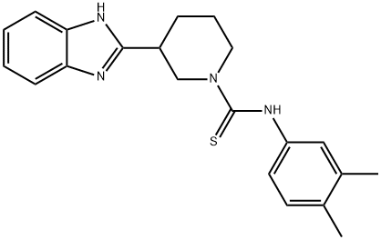 1-Piperidinecarbothioamide,3-(1H-benzimidazol-2-yl)-N-(3,4-dimethylphenyl)-(9CI) 结构式