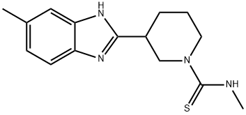 1-Piperidinecarbothioamide,N-methyl-3-(5-methyl-1H-benzimidazol-2-yl)-(9CI) 结构式