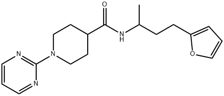 4-Piperidinecarboxamide,N-[3-(2-furanyl)-1-methylpropyl]-1-(2-pyrimidinyl)-(9CI) 结构式
