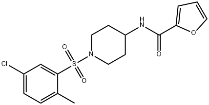 2-Furancarboxamide,N-[1-[(5-chloro-2-methylphenyl)sulfonyl]-4-piperidinyl]-(9CI) 结构式