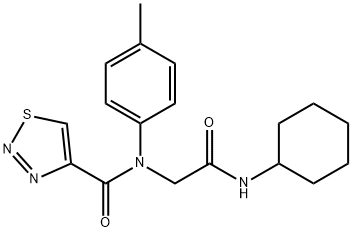 1,2,3-Thiadiazole-4-carboxamide,N-[2-(cyclohexylamino)-2-oxoethyl]-N-(4-methylphenyl)-(9CI) 结构式