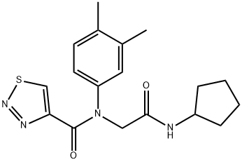 1,2,3-Thiadiazole-4-carboxamide,N-[2-(cyclopentylamino)-2-oxoethyl]-N-(3,4-dimethylphenyl)-(9CI) 结构式
