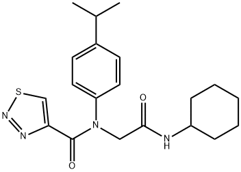 1,2,3-Thiadiazole-4-carboxamide,N-[2-(cyclohexylamino)-2-oxoethyl]-N-[4-(1-methylethyl)phenyl]-(9CI) 结构式