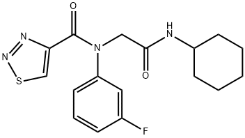 1,2,3-Thiadiazole-4-carboxamide,N-[2-(cyclohexylamino)-2-oxoethyl]-N-(3-fluorophenyl)-(9CI) 结构式