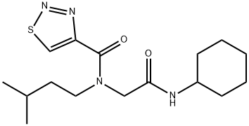 1,2,3-Thiadiazole-4-carboxamide,N-[2-(cyclohexylamino)-2-oxoethyl]-N-(3-methylbutyl)-(9CI) 结构式