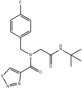1,2,3-Thiadiazole-4-carboxamide,N-[2-[(1,1-dimethylethyl)amino]-2-oxoethyl]-N-[(4-fluorophenyl)methyl]-(9CI) 结构式