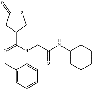 3-Thiophenecarboxamide,N-[2-(cyclohexylamino)-2-oxoethyl]tetrahydro-N-(2-methylphenyl)-5-oxo-(9CI) 结构式