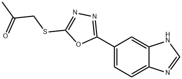 2-Propanone,1-[[5-(1H-benzimidazol-5-yl)-1,3,4-oxadiazol-2-yl]thio]-(9CI) 结构式