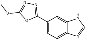 1H-Benzimidazole,5-[5-(methylthio)-1,3,4-oxadiazol-2-yl]-(9CI) 结构式
