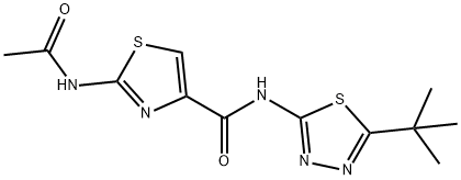 4-Thiazolecarboxamide,2-(acetylamino)-N-[5-(1,1-dimethylethyl)-1,3,4-thiadiazol-2-yl]-(9CI) 结构式