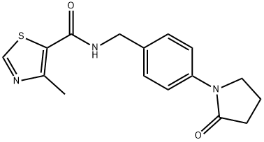 5-Thiazolecarboxamide,4-methyl-N-[[4-(2-oxo-1-pyrrolidinyl)phenyl]methyl]-(9CI) 结构式