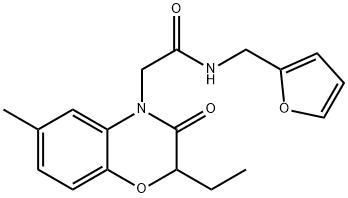 4H-1,4-Benzoxazine-4-acetamide,2-ethyl-N-(2-furanylmethyl)-2,3-dihydro-6-methyl-3-oxo-(9CI) 结构式