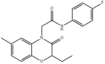 4H-1,4-Benzoxazine-4-acetamide,2-ethyl-N-(4-fluorophenyl)-2,3-dihydro-6-methyl-3-oxo-(9CI) 结构式