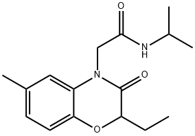 4H-1,4-Benzoxazine-4-acetamide,2-ethyl-2,3-dihydro-6-methyl-N-(1-methylethyl)-3-oxo-(9CI) 结构式