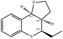 4H-[1]Benzothiopyrano[4,3-b]furan,4-ethyl-2,3,3a,9b-tetrahydro-,(3aR,4R,9bS)-rel-(9CI) 结构式