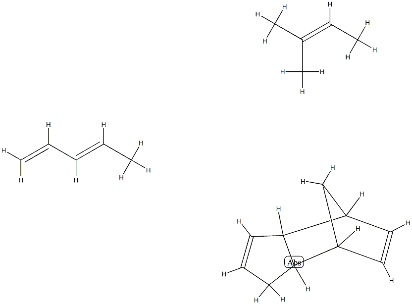 4,7-Methano-1H-indene, 3a,4,7,7a-tetrahydro-, polymer with 2-methyl-2-butene and 1,3-pentadiene 结构式
