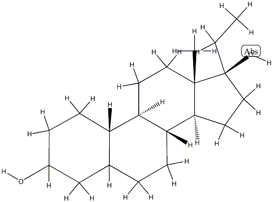 17 alpha-ethyl-5 xi-estrane-3 xi,17 beta-diol 结构式