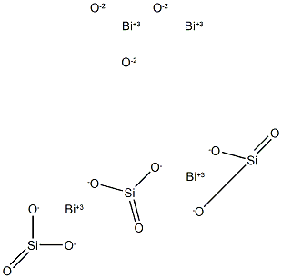 bismuth(+3) cation, dioxido-oxo-silane, oxygen(-2) anion 结构式