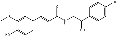 N-阿魏酰章鱼胺, 66648-44-0, 结构式