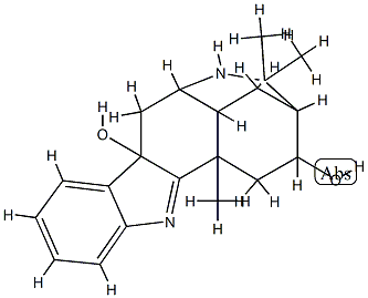 (3S,13R)-1,2,3,4,4aα,5,11,11aα-Octahydro-2,2,5-trimethyl-3β,5β-ethano-10bH-pyrido[3,2-b]carbazole-10bβ,13-diol Structure