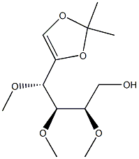3-O,4-O,5-O-Trimethyl-1-O,2-O-isopropylidene-D-arabino-hexa-1-enitol 结构式