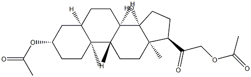 (14β,17R)-3β,14,21-Trihydroxy-5β-pregnan-20-one 3,21-diacetate 结构式