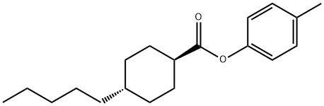 4β-Pentyl-1α-cyclohexanecarboxylic acid p-tolyl ester 结构式