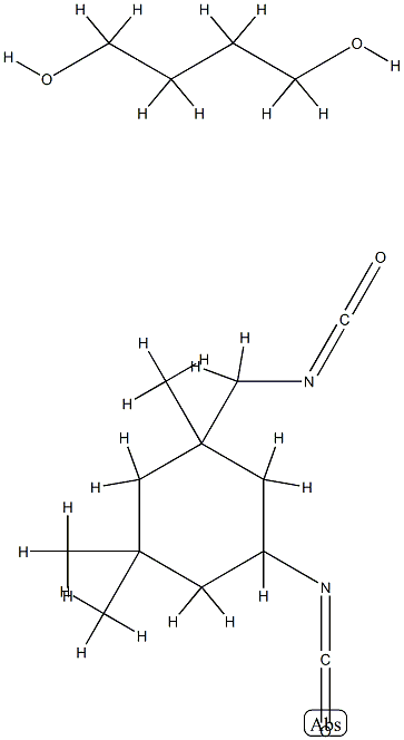 1,4-Butanediol, polymer with 5-isocyanato-1-(isocyanatomethyl)-1,3,3-t rimethylcyclohexane 结构式
