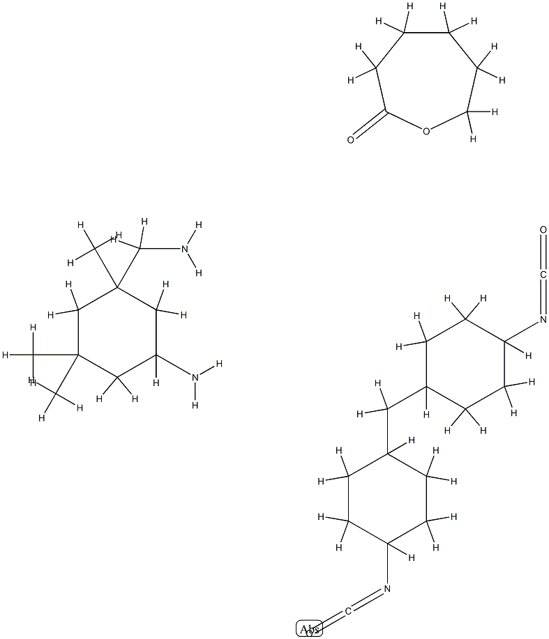 Methylenedi-4,1-cyclohexyleneisocyanate, 5-amino-1,3,3-trimethylcyclohexanemethanamine, 2-oxepanone polymer Structure