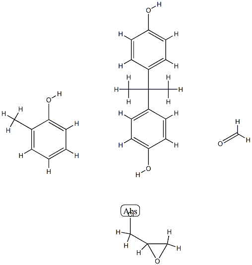 Formaldehyde, polymer with (chloromethyl)oxirane, 4,4-(1-methylethylidene)bisphenol and 2-methylphenol 结构式