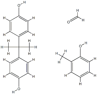 2-Methylphenol, formaldehyde, bisphenol A polymer 结构式