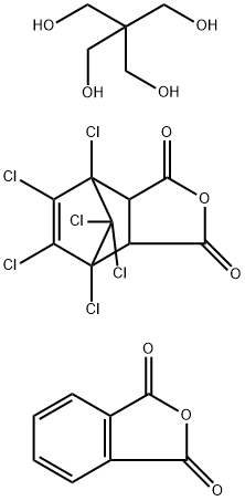 4,7-Methanoisobenzofuran-1,3-dione, 4,5,6,7,8,8-hexachloro-3a,4,7,7a-tetrahydro-, polymer with 2,2-bis(hydroxymethyl)-1,3-propanediol and 1,3-isobenzofurandione 结构式
