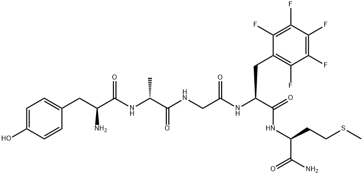 enkephalinamide-Met, Ala(2)-(penta-F-Phe)(4)- Structure