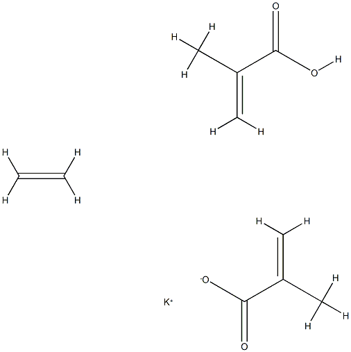 2-甲基-2-丙烯酸与乙烯和2-甲基-2-丙烯酸钾的聚合物 结构式