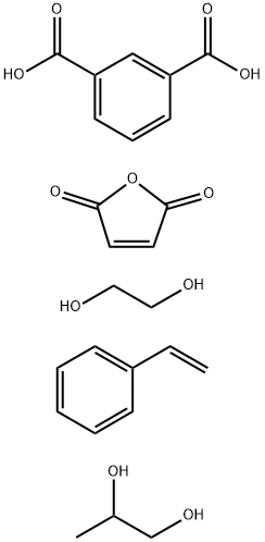 1,3-Benzenedicarboxylic acid, polymer with 1,2-ethanediol, ethenylbenzene, 2,5-furandione and 1,2-propanediol Structure