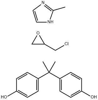 4,4'-二(1-甲基亚乙基)苯酚与氯甲基环氧乙烷的聚合物和2-甲基-1H-咪唑的反应产物 结构式