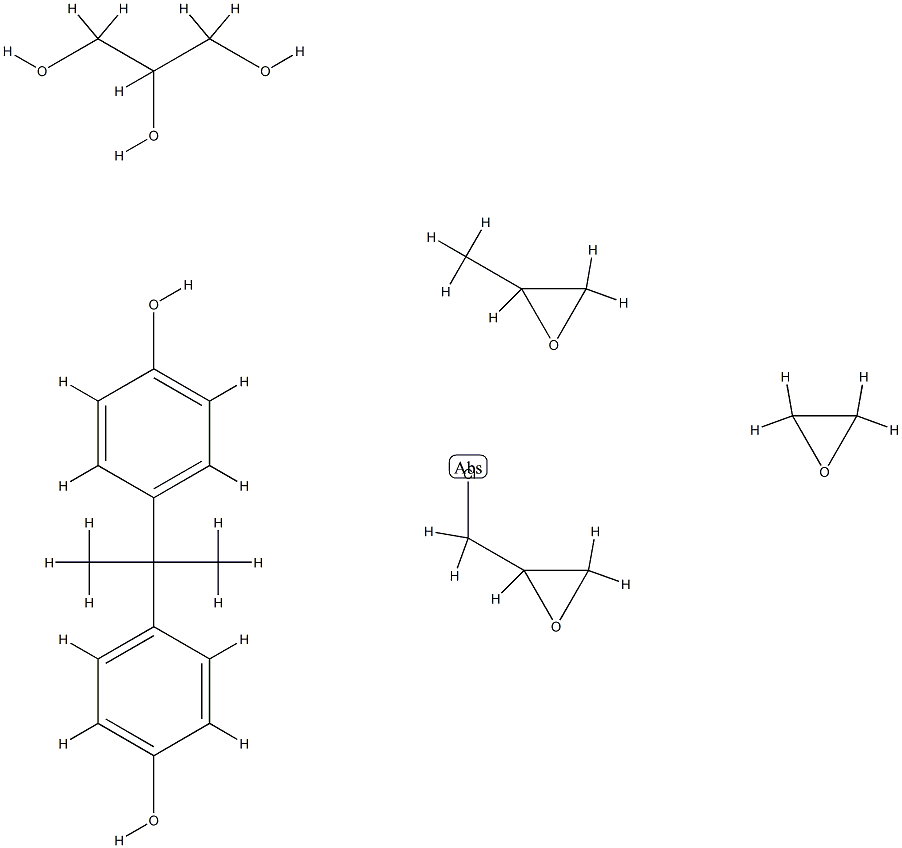 Oxirane, methyl-, polymer with oxirane, ether with 1,2,3-propanetriol, ether with (chloromethyl)oxirane polymer with 4,4'-(1-methylethylidene)bis[phenol] Structure
