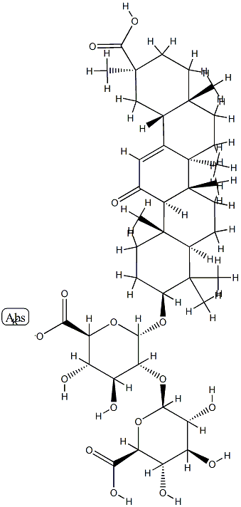 alpha-d-Glucopyranosiduronic acid, (3beta,20beta)-20-carboxy-11-oxo-30-norolean-12-en-3-yl 2-O-beta-d-glucopyranuronosyl-, potassium salt|甘草酸单钾