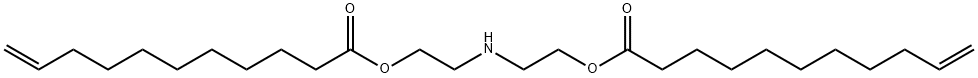 Bis(10-undecenoic acid)iminobisethylene ester 结构式