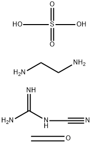 甲醛与二氰基二酰胺和硫酸乙二胺的聚合物, 68400-14-6, 结构式