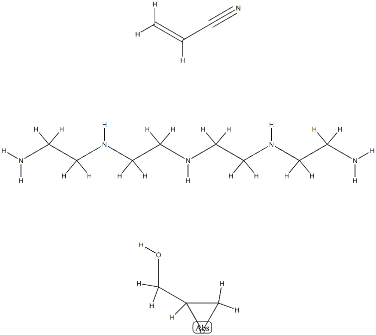 2-丙烯腈与缩水甘油和四乙烯五胺的反应产物 结构式