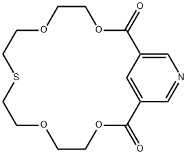 3,6,12,15-tetraoxa-9-thia-19-azabicyclo[15.3.1]henicosa-18,20,22-trien e-2,16-dione Structure