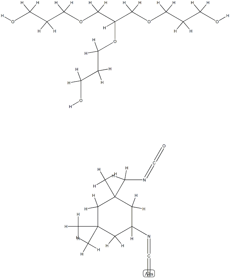 Poly[oxy(methyl-1,2-ethanediyl)], α,α',α''- 1,2,3-propanetriyltris[ω-hydroxy-, polymer with 5-isocyanato-1-(isocyanatomethyl) -1,3,3-trimethylcyclohexane 结构式
