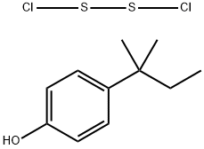 4-(1,1-二甲基丙基)苯酚与二氯化二硫的聚合物 结构式