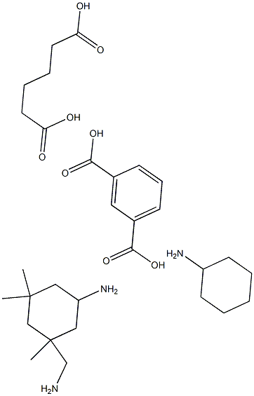 1,3-Benzenedicarboxylic acid, polymer with 5-amino-1,3,3-trimethylcyclohexanemethanamine and hexanedioic acid, cyclohexylamine-modified 结构式